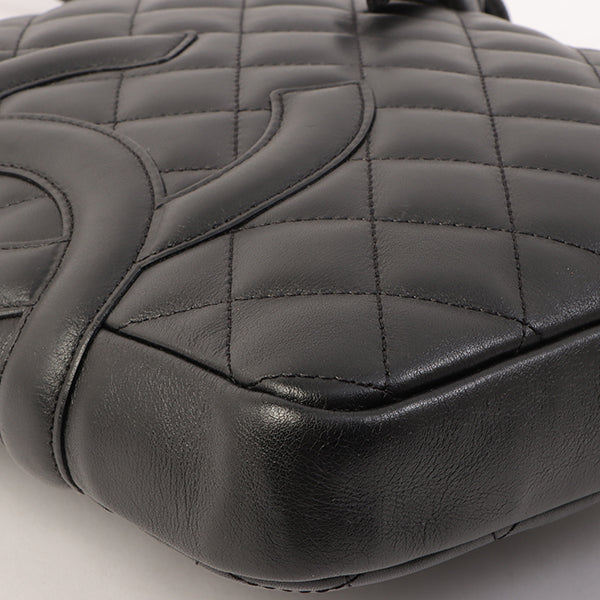 Chanel Around 2003 Made Cambon Shoulder Bag Black