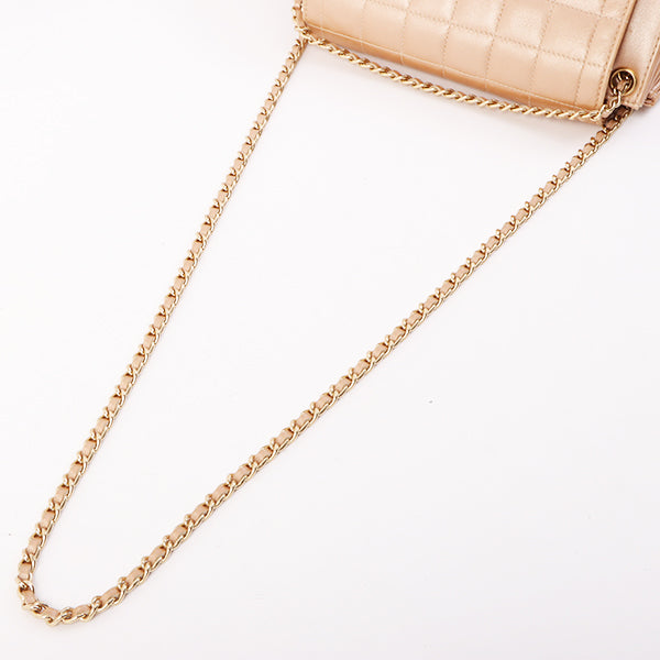 Chanel Around 2002 Made Chocobar 2.55 Chain Bag Rose Gold
