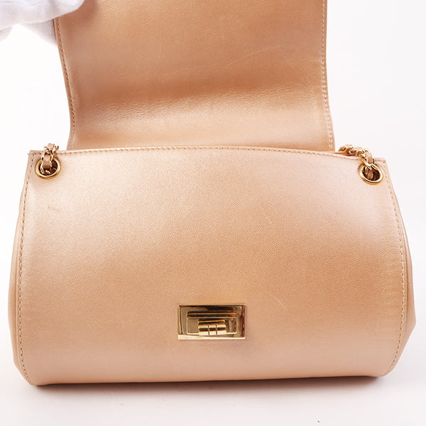 Chanel Around 2002 Made Chocobar 2.55 Chain Bag Rose Gold