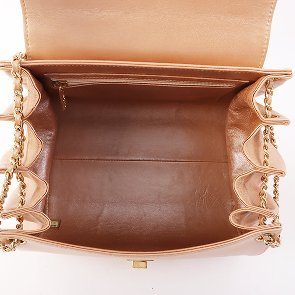 Chanel Around 2002 Made Chocobar 2.55 Chain Bag Rose Gold