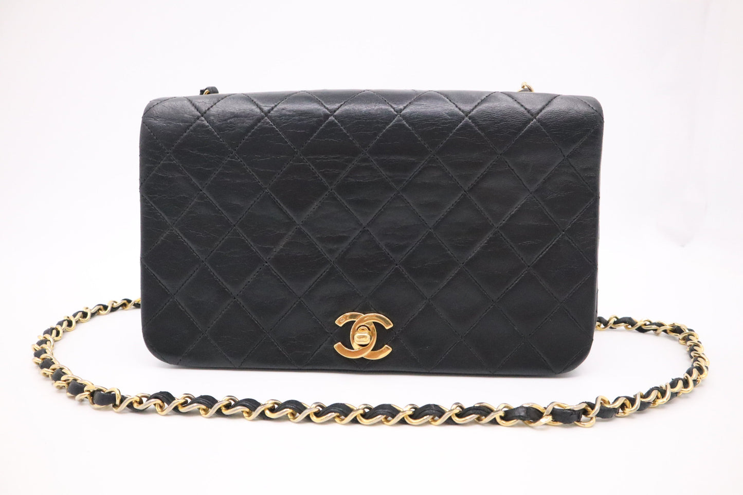 Chanel Full Flap in Black Mattelassé Leather
