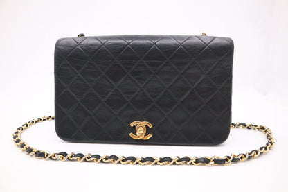 Chanel Full Flap in Black Mattelassé Leather
