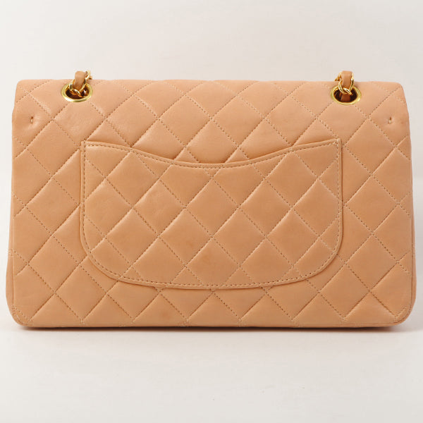 Chanel Around 1990 Made Classic Flap Chain Bag 25Cm Salmon Pink
