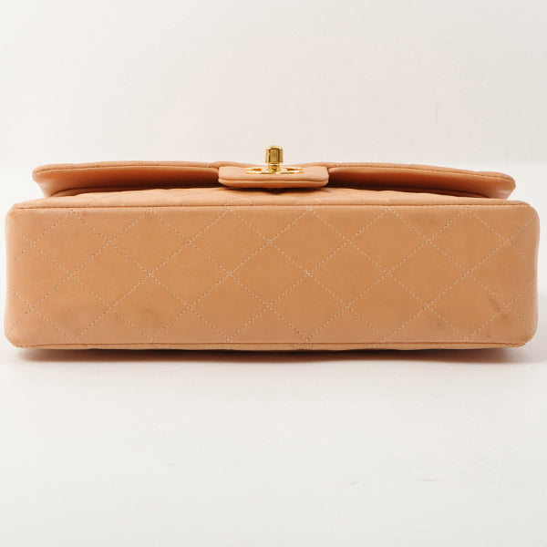 Chanel Around 1990 Made Classic Flap Chain Bag 25Cm Salmon Pink