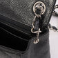 Chanel Around 2005 Made Caviar Skin Classic Flap Chain Bag Mini Black