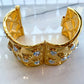 CHANEL RHINESTONE CUFF BRACELET
