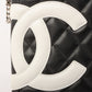 Chanel Around 2003 Made Cambon Shoulder Bag Black/White