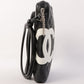 Chanel Around 2003 Made Cambon Shoulder Bag Black/White