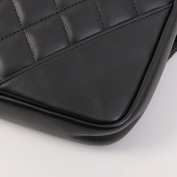 Chanel Around 2003 Made Cambon Shoulder Bag Black/White