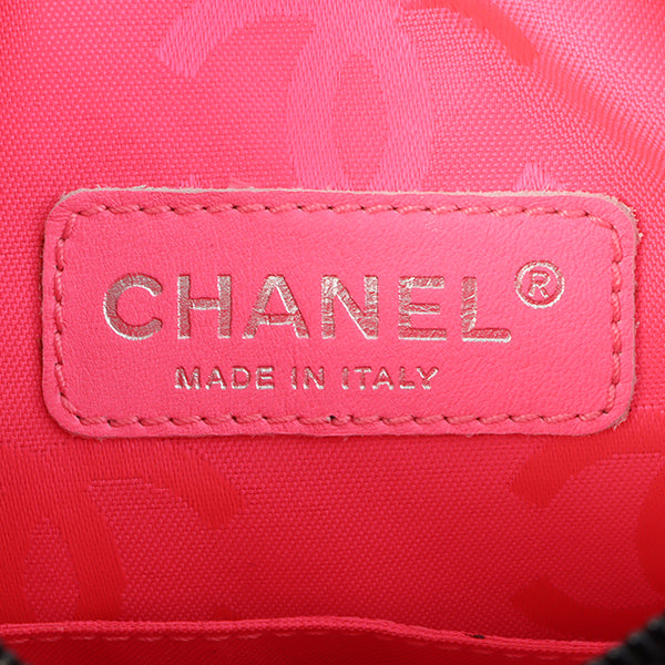 Chanel Around 2003 Made Cambon Shoulder Bag Black/White