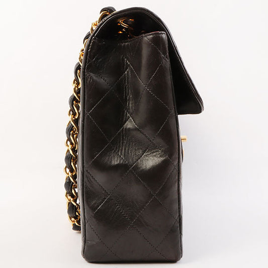 Chanel Around 1997 Made Classic Flap Chain Bag Jumbo Black