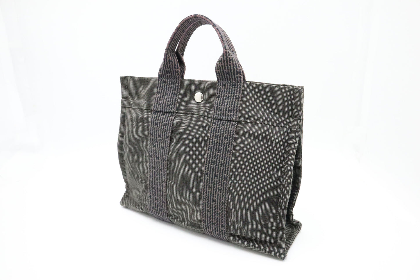 Hermes Herline Fourre-Tout PM in Grey Canvas