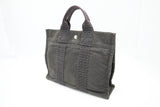 Hermes Herline Fourre-Tout PM in Grey Canvas