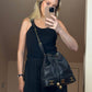 Chanel Black Caviar Leather Bucket Bag