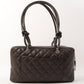 Chanel Around 2004 Made Cambon Boston Bag Dark Brown/Beige