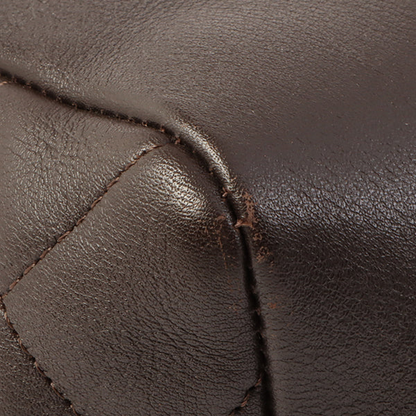 Chanel Around 2004 Made Cambon Boston Bag Dark Brown/Beige