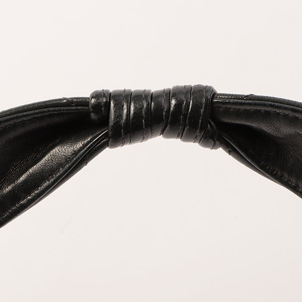 Chanel Around 1997 Made Turn-Lock Top Handle Bag Black