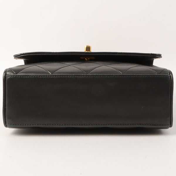 Chanel Around 1997 Made Turn-Lock Top Handle Bag Black