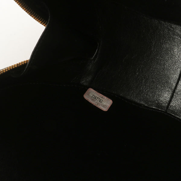 Chanel Around 1995 Made Patent Round Design Cc Mark Vanity Black