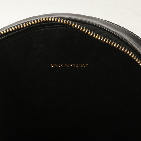 Chanel Around 1995 Made Patent Round Design Cc Mark Vanity Black