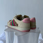 Gucci Women's Screener Off White And Pink Sneakers