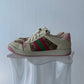 Gucci Women's Screener Off White And Pink Sneakers