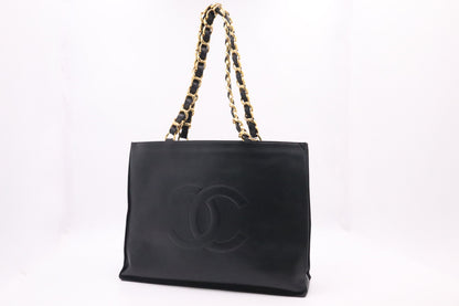 Chanel Large Tote in Black Leather
