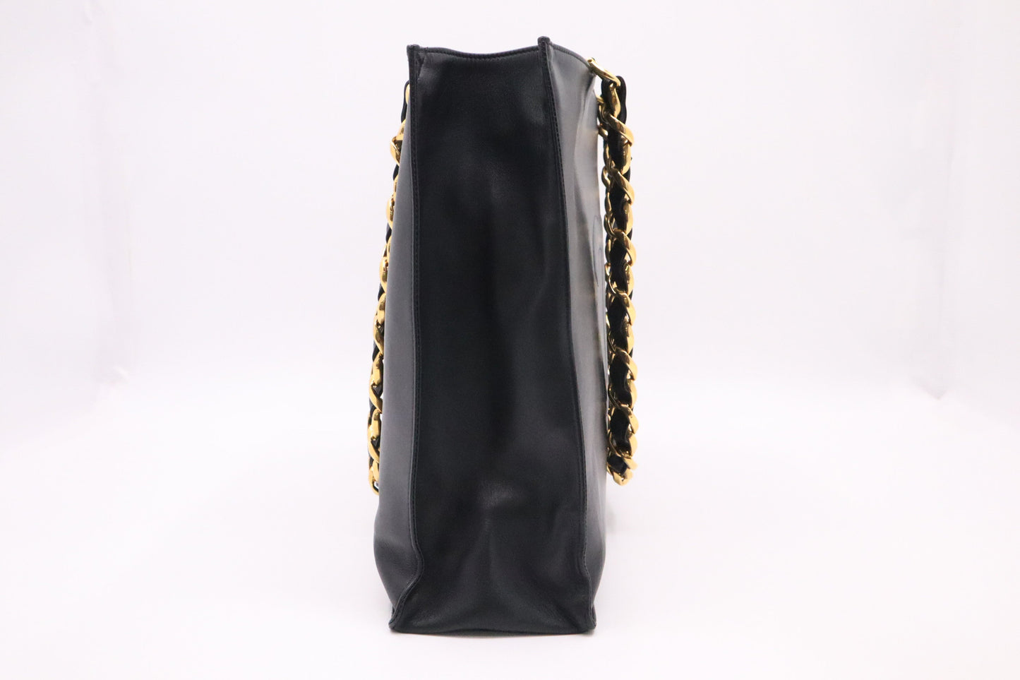 Chanel Large Chain Tote in Black Leather