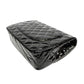 SALE Chanel Classic Single Flap Jumbo Black Patent Leather Silver