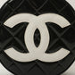 Chanel Around 1995 Made Patent Round Design Cc Mark Vanity Black