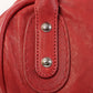 CHANEL Around 2007 Made Cc Mark Stitch Logo Plate Charm Handle Bag Red