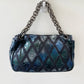 CHANEL PYTHON CROCHET JUMBO FLAP BAG-HS