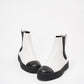 Chanel Black/White Calfskin Cap Toe CC Ankle Boots 39