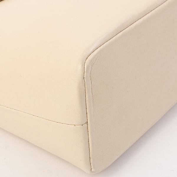 Chanel Around 1998 Made Turn-Lock Mini Chain Handle Bag Ivory