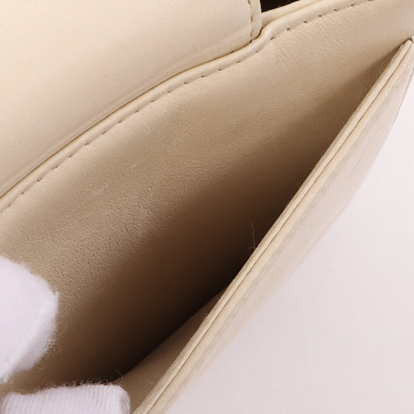Chanel Around 1998 Made Turn-Lock Mini Chain Handle Bag Ivory