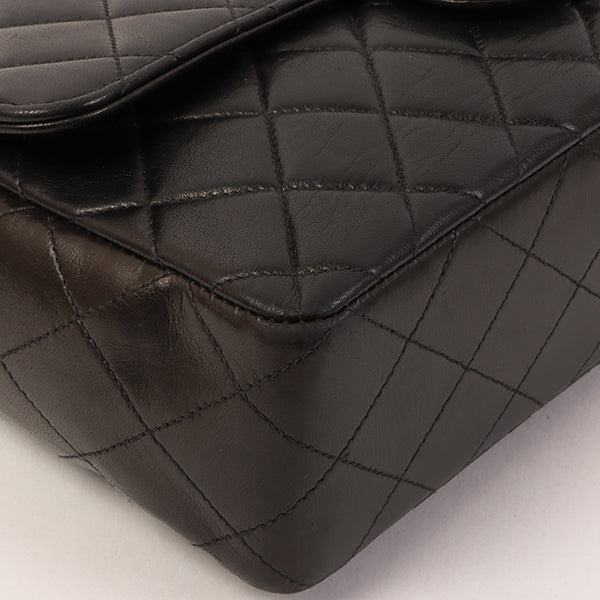 CHANEL Around 1995 Made Tortoiseshell Classic Flap Chain Bag 25Cm Black
