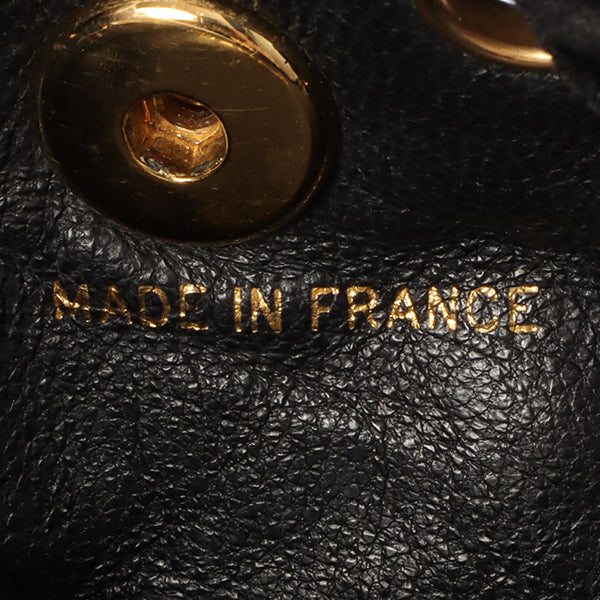 Chanel Around 1992 Made Double Turn-Lock Velvet Mini Backpack Black