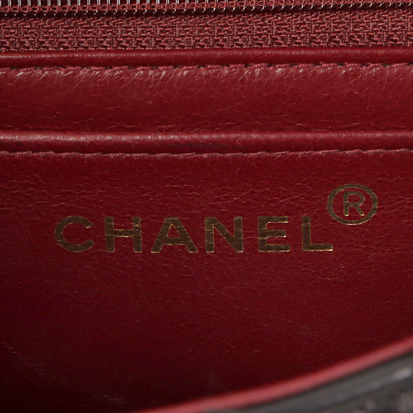 CHANEL Around 1995 Made Tortoiseshell Classic Flap Chain Bag 25Cm Black