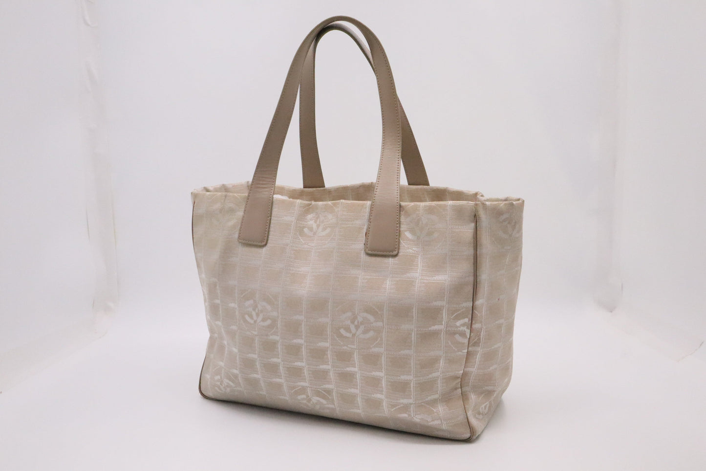 Chanel New Travel Line Tote in Beige Canvas