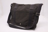 Hermes Herline Bassas Shoulder Bag in Grey Canvas