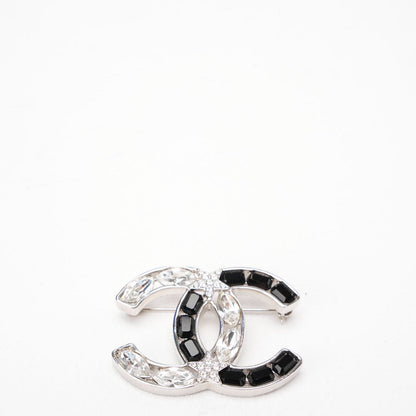 Chanel Marquise Crystal Star CC Brochure in Silver/Black