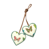 Farfalle Multicolor Scarf Double Heart Bag Charm