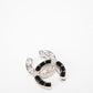 Chanel Marquise Crystal Star CC Brochure in Silver/Black