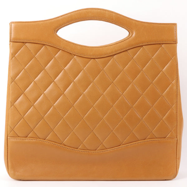 Chanel Around 1990 Made Turn-Lock 2Way Chain Bag Camel