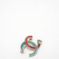 Chanel CC Logo Brooch Red and Green
