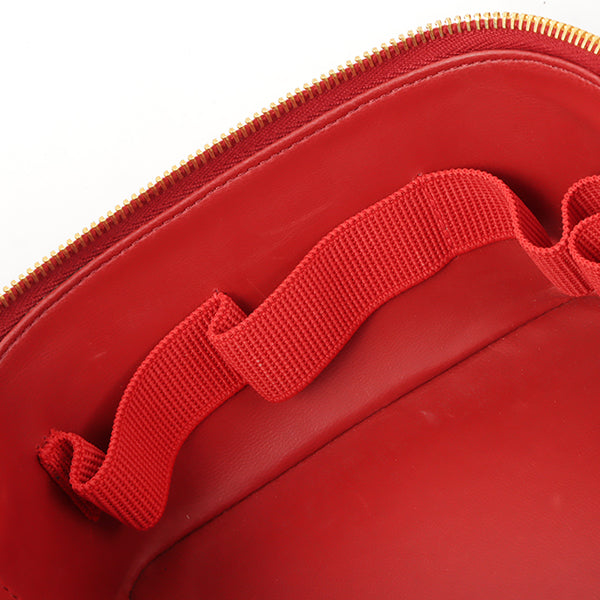 Chanel Around 1998 Made Caviar Skin Cc Mark Stitch Vanity Red