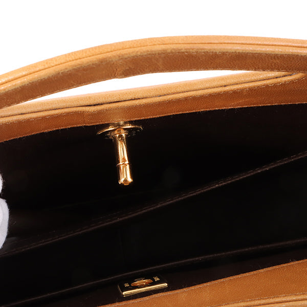 Chanel Around 1990 Made Turn-Lock 2Way Chain Bag Camel