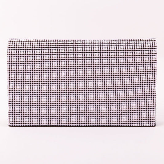 Chanel Around 2004 Made Sequins Satin Clutch Bag Pink/Black