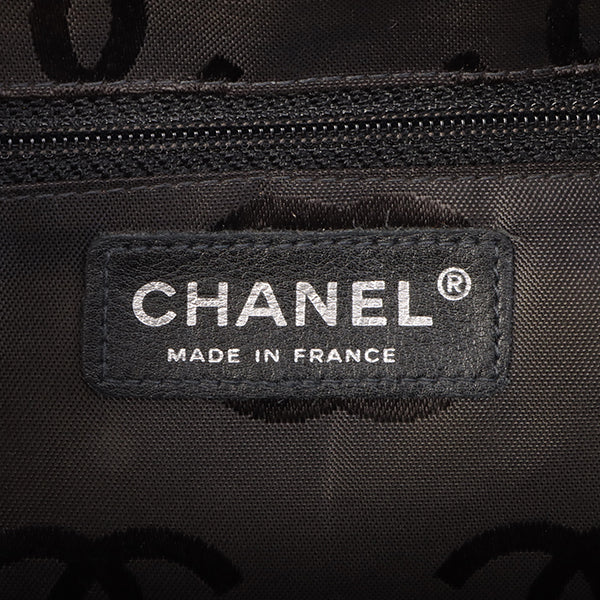 Chanel Around 2005 Made Cambon Shoulder Bag Beige/Black