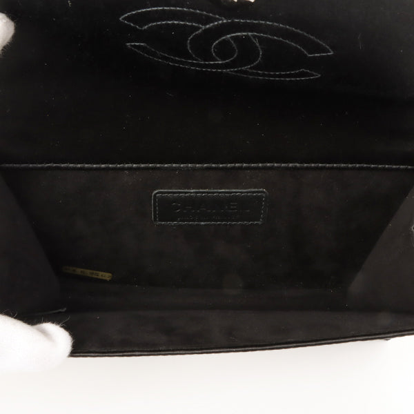 Chanel Around 2004 Made Sequins Satin Clutch Bag Pink/Black